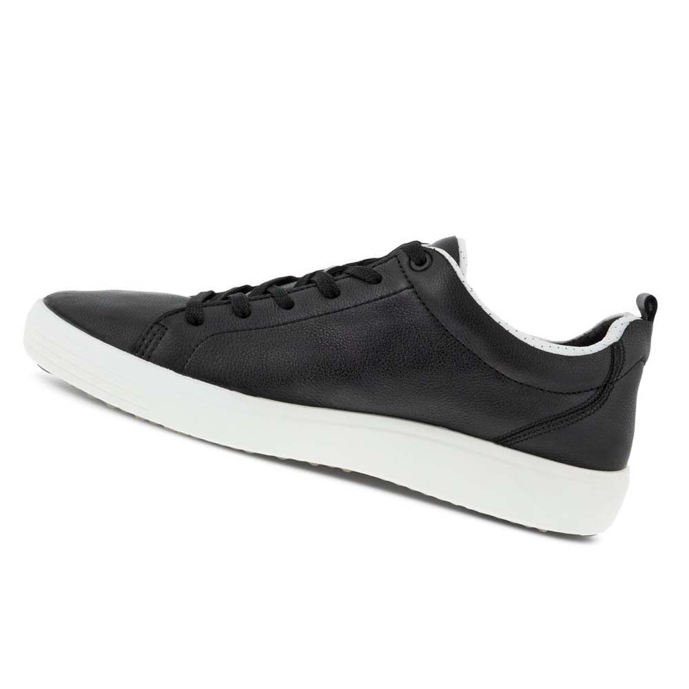 Men's Ecco Soft 7 Craze Sneakers Black / White | Canada 631YXF